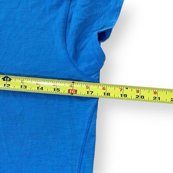 Tasc Women's Recess Fitness T-Shirt Tee Slub Size S Blue Organic Cotton Bamboo - Picture 7 of 8